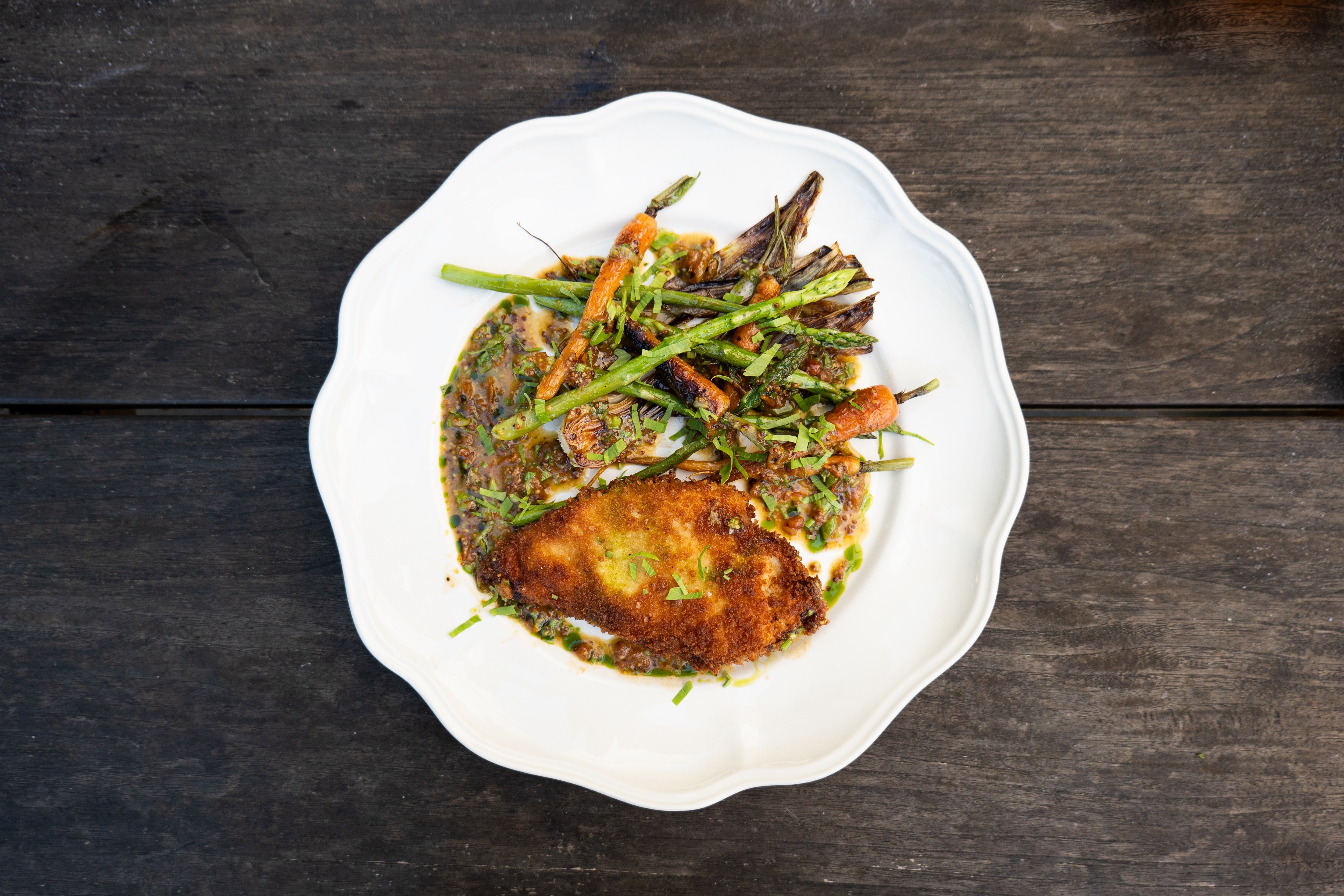 Recipe with Adam Price - Breaded Pheasant with Summer Vegetables